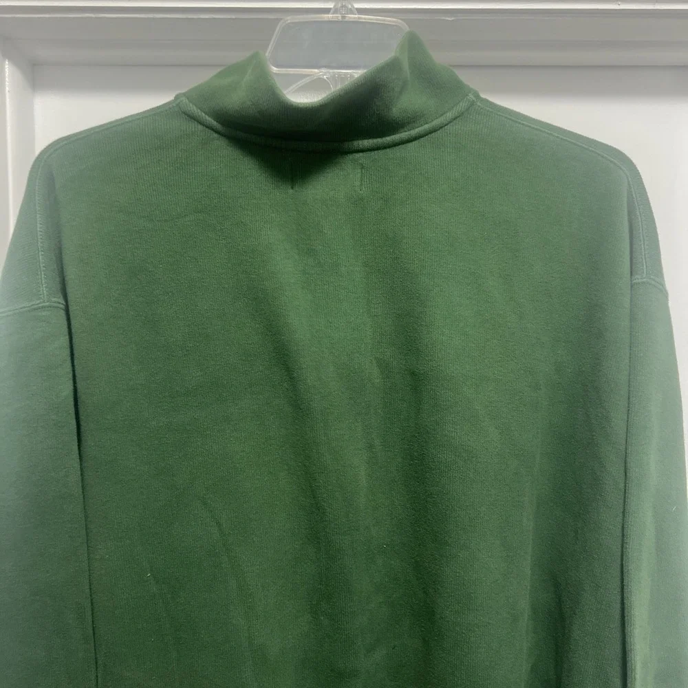 Polo Ralph Lauren Sweater Men's 3XB Green 1/4 Zip Pullover Pony Logo Vintage‎